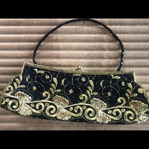 Gold evening bag